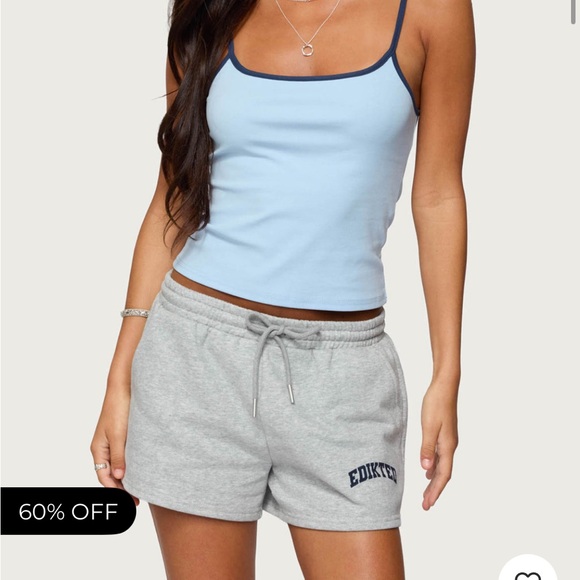Edikted Deanna Light Blue Tank Top - Picture 1 of 4